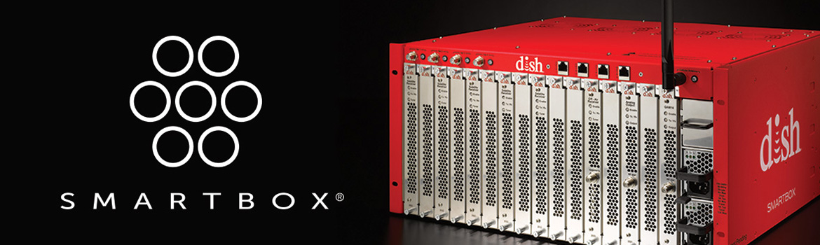 DISH SMARTBOX commercial headend hardware with SMARTBOX logo